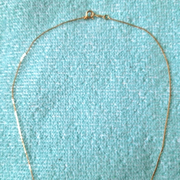 14K Solid Gold Necklace with Diamond & Pearl Pendant Heart - Picture 3 of 8